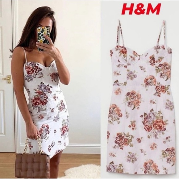 Brock X H&M Floral Bustier / Corset Dress Medium - Picture 7 of 16